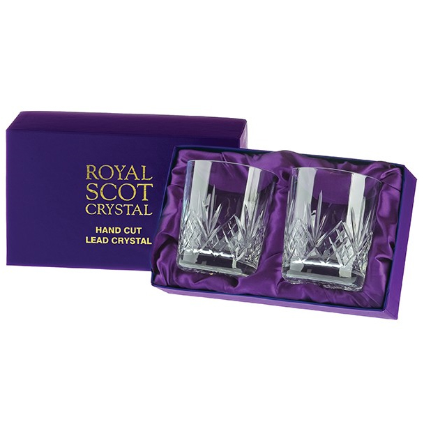 Buy & Send 2 Royal Scot Whisky Large Tumblers - Highland - PRESENTATION BOXED